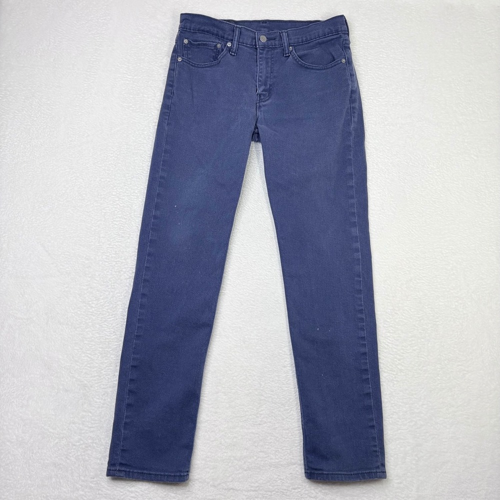Levis 511 Slim Fit Jeans Mens 31x32 Navy Blue Stretch Denim Pants SPOTS See Pics